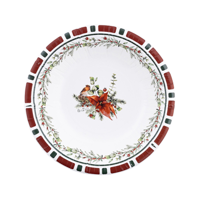 PLATOS CARTON CHRISTMAS EVE 24 CM 8 UND