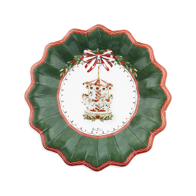 PLATOS CARTON SANTA CAROUSEL 24 CM 8 UND