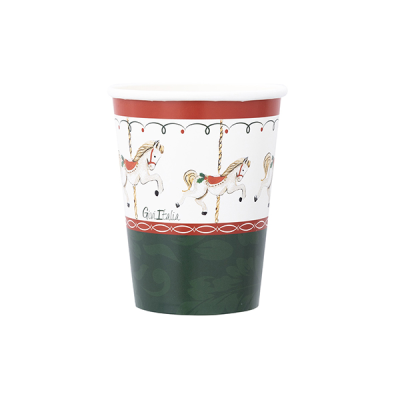 VASOS CARTON SANTA CAROUSEL 8 UND