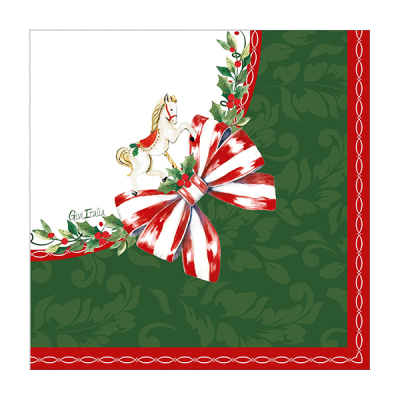 SERVILLETAS SANTA CAROUSEL 33 CM 16 UND