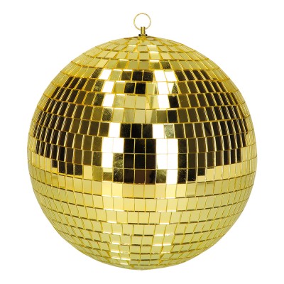 BOLA DISCOTECA CRISTALES ORO 30 CM
