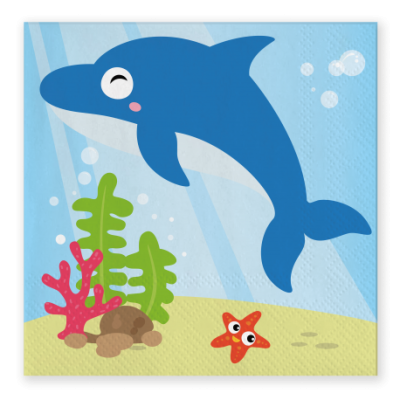 SERVILLETAS 33 CM OCEAN PARTY 20 UND
