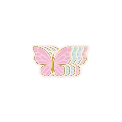 SERVILLETAS FORMA MARIPOSA 16 CM 12 UND