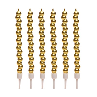 VELAS BURBUJA COLOR ORO 14CM