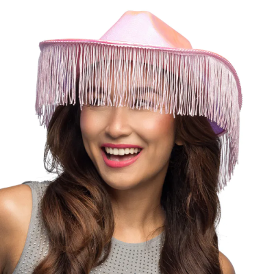 SOMBRERO VAQUERO ROSA