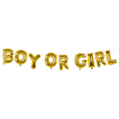 GUIRNALDA DE GLOBOS FOIL 'NIÑO O NIÑA'