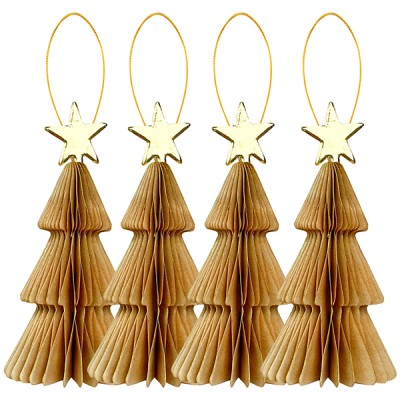 4 ARBOL PAPEL KRAFT 10 CM