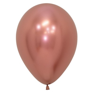 GLOBOS 30 CM 10 UND ROSA/ORO BRILLIANT BALL