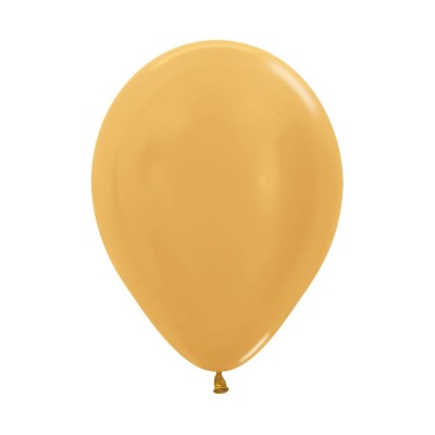 GLOBOS 30 CM 10 UND ORO METAL- BALL