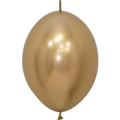 GLOBOS LATEX LINK-LOON ORO REFLEX 25 UND