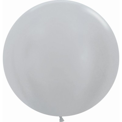 GLOBO LATEX PLATA 24'(60 CM)