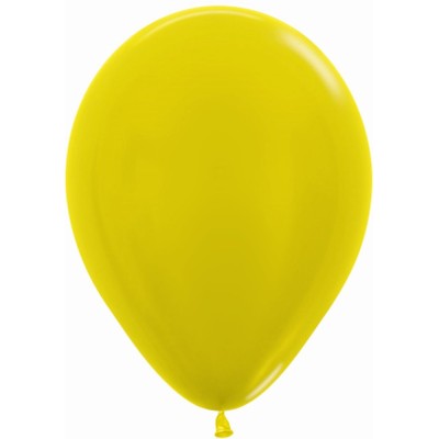 GLOBOS LATEX AMARILLO METAL 50 UND