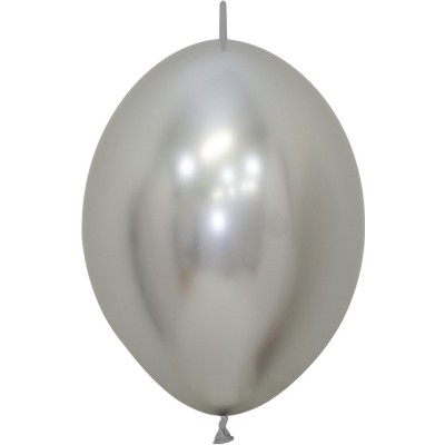GLOBO LINK-O-LOON 6 REFLEX PLATA 15 CM