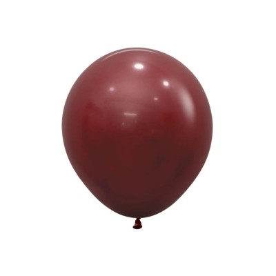GLOBO LATEX SOLIDO MERLOT 45 CM 15 UND