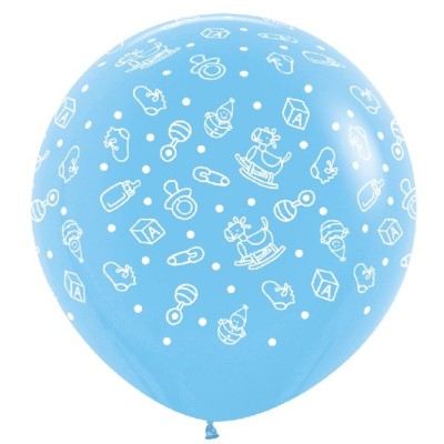 GLOBO FANTASIA BEBE ROSA/AZUL 90 CM