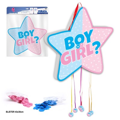 PIÑATA ESTRELLA REVELACION SEXO BEBE