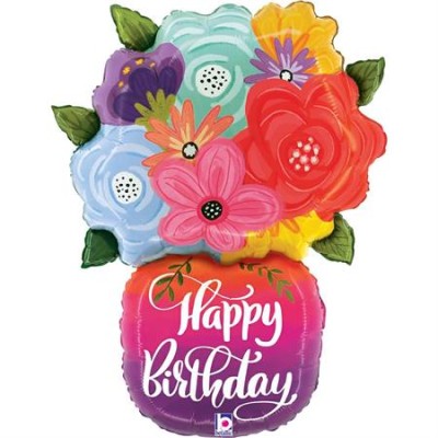 GLOBO BOUQUET FLORES 74 CM