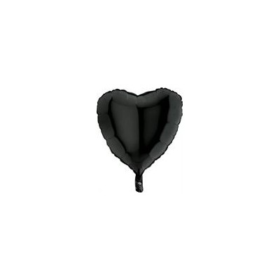 GLOBO CORAZON NEGRO 18'