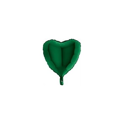GLOBO CORAZON VERDE OSCURO 18'