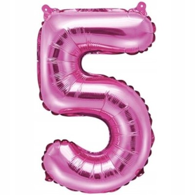 GLOBO FOIL ROSA N.5 - 35 CM