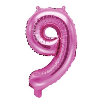 GLOBO FOIL ROSA N.9 - 35 CM