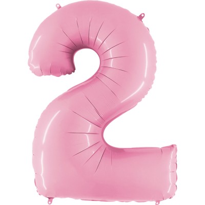 GLOBO ROSA PASTEL NUMERO 2