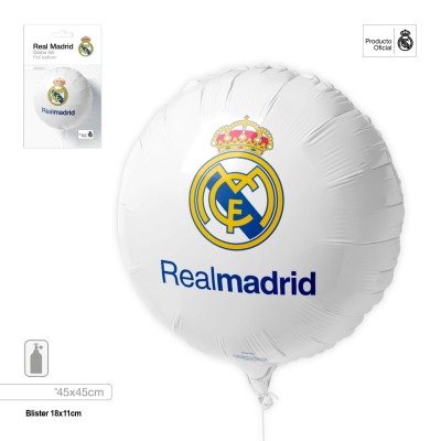 GLOBO FOIL REDONDO REAL MADRID ESCUDO