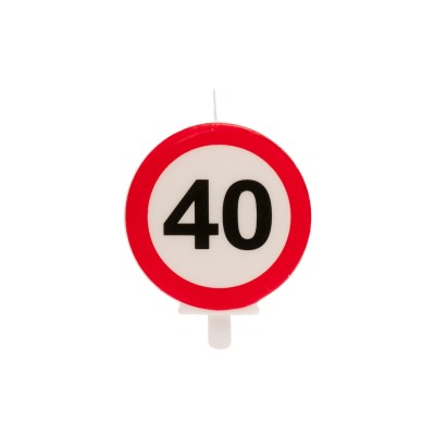 VELA CIRCULO PROHIBIDO N.40  6.3 CM,
