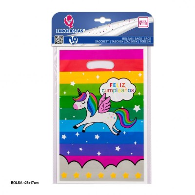 BOLSAS PLASTICO UNICORNIOS 10PCS