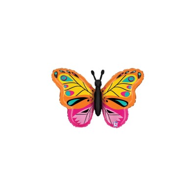 GLOBO MARIPOSA COLORIDA 75 CM