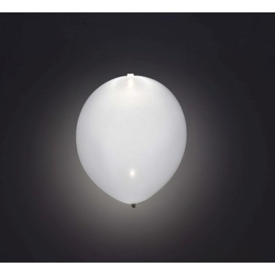 GLOBOS LATEX LED BLANCO INTERMITENTE 5 UND