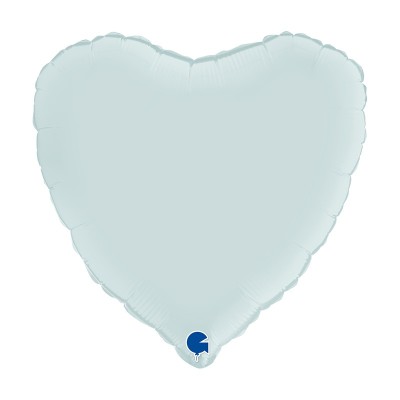 GLOBO CORAZON CELESTE PASTEL SATIN 18'