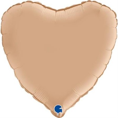 GLOBO CORAZON SATIN NUDE 18'