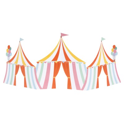 CENTRO DE MESA PAPEL CIRCO 55X21CM