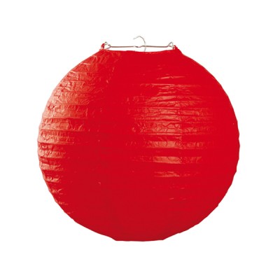 DECO FAROL PAPEL ROJO 25 CM