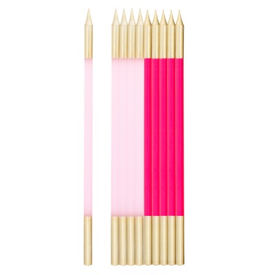 VELAS ROSA/ ORO 10 UND