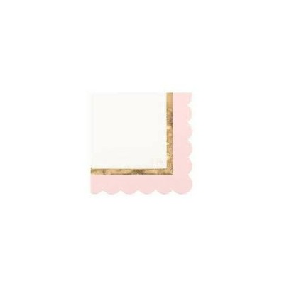SERVILLETAS CHIC ROSA 33X33 16 UND