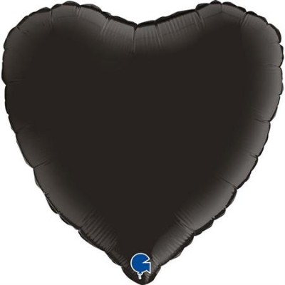 GLOBO FOIL CORAZON NEGRO 18'