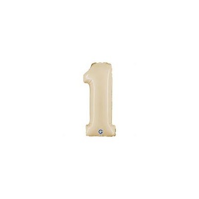 GLOBO FOIL 35 CM CREMA N.1