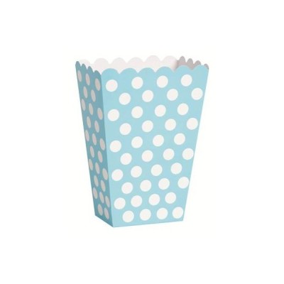 CAJAS GOLOSINAS AZUL BEBE CON LUNARES 8 UND