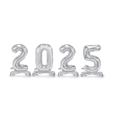 NUMEROS PLATA CON BASE 70 CM- NO HELIO