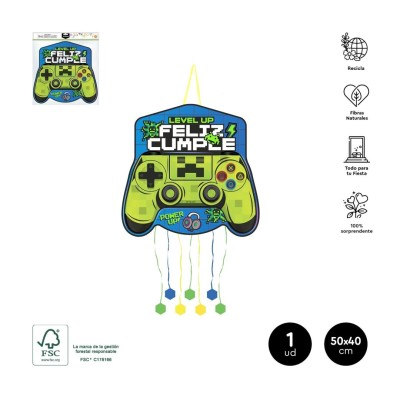 PIÑATA GAMER FLUOR 45 CM