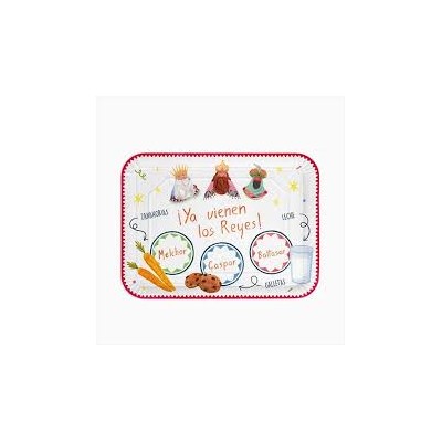 BANDEJA CARTON RECTANGULAR REYES MAGOS 34 CM