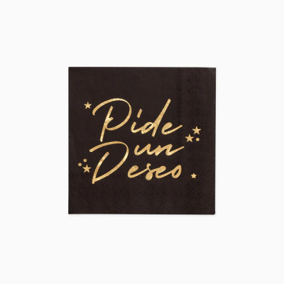 SERVILLETAS PAPEL 25 CM 'PIDE UN DESEO' 20 UDS
