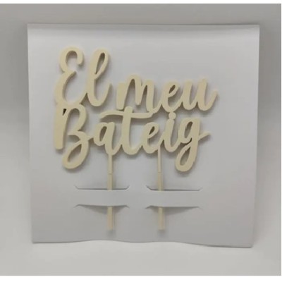 CAKE TOPPER MADERA  EL MEU BATEIG