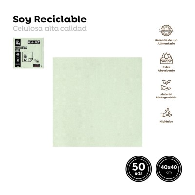 SERVILLETA EUCALIPTO 40 CM 50 UND