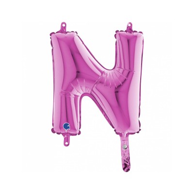 GLOBO MINI LETRA ROSA N