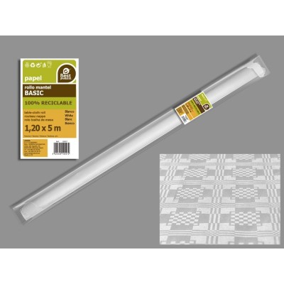 ROLLO MANTEL PLASTIFICADO BLANCO 5X1.2M