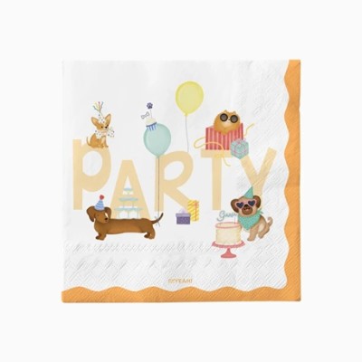 SERVILLETA PAPEL 33 CM PERRITOS 20 UND