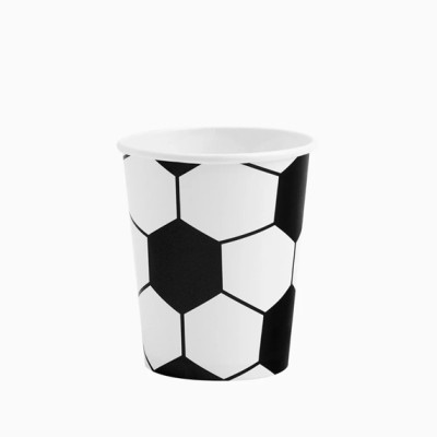 VASO CARTÓN 270 CC BALÓN FÚTBOL 10 UND